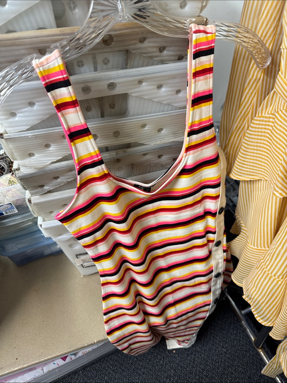 Express striped midi dress S // 082138